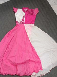 Pink N White Gown