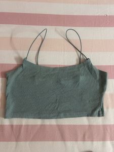 green tank top