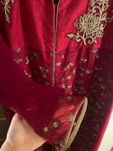 Pakistani Bin Saeed Elegant Red &amp; Gold