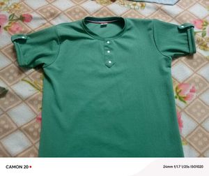 Green Henley Shirt - Casual Style