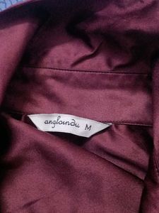 New Maroon Button-Down Tunic