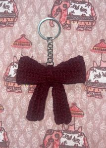 Crochet Bow Keychain🌸✨