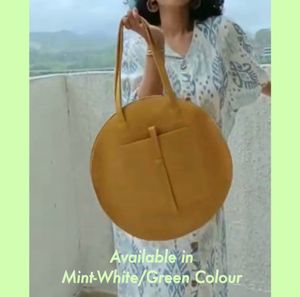 Sturdy Round Tote Bag - Mint Green