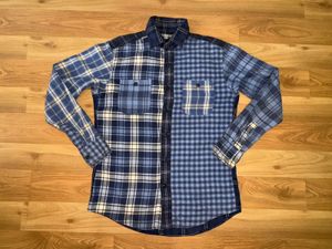 Uniqlo Blue Plaid Flannel Shirt