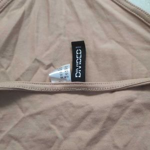 Nude Halter Mini Dress