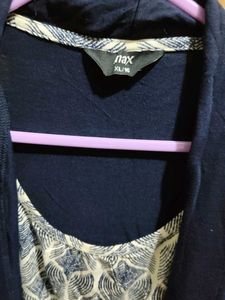 Navy Blue Top With Shrug