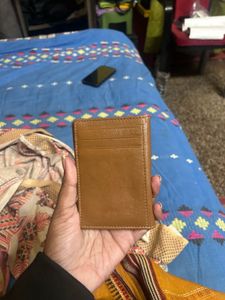 Elegant Brown Leather Card Holder