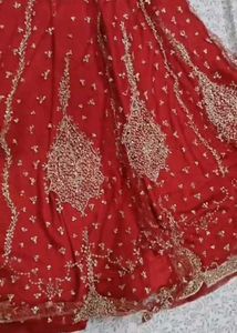 Red Embroidered Vintage Indian Gown