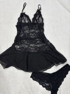 Lace Babydoll Lingerie Set