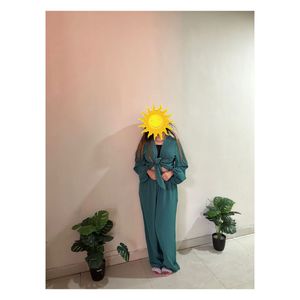Sea Green Tie-Front Set