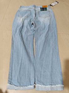 Tokyo Talkies Distressed Patchwork Jeans, 32 Size