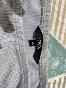 off shoulder  Blue Crop Top