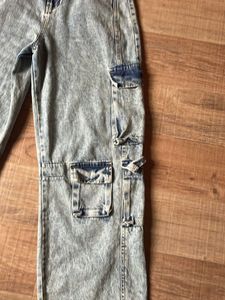 Denim Cargo Pants