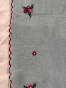 hand embroidery kotta doriya saree