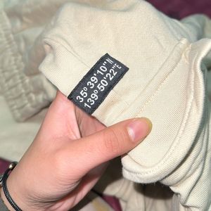 Beige Cargo Sweatpants