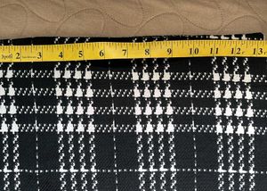 Black &amp; White Plaid Mini Skirt