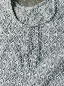 Embroidered Cotton Kurta
