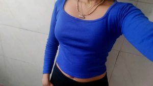 Blue Long Sleeve Top