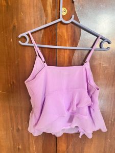 Pretty Lavender Flowy Top