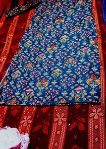 Floral Print Kurta and new sare