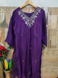 PREMIUM embroidery CHINON kurti upto XL XXL