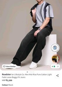 Roadster Black Baggy Jeans