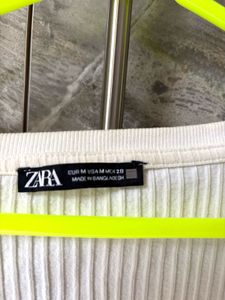 Zara Ribbed Square Neck Top