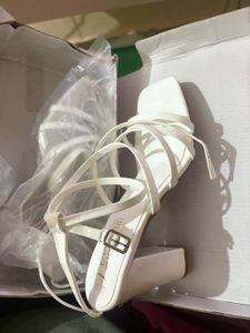White Strappy Heels