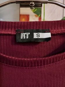 Maroon Long Sleeve Top