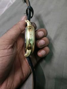 Cartier Black Leather Watch