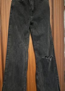 Ripped Wide Leg Jeans