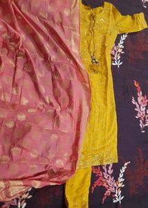 Yellow Embroidered Kurta Set