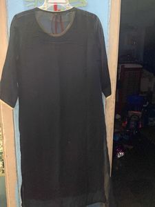 Elegant Black Embroidered Kurta