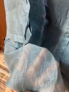 So Preety Organza Shirt Pattern Top ,sky Blue In C