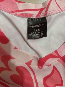 Pink y2k Patterned T-Shirt
