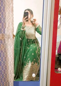 Green Embroidered Suit