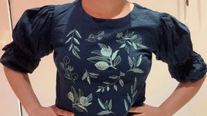 Bombay Paisley Puff Sleeve Top – Size S