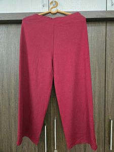 Burgundy Long Sleeve Top And trousers