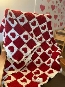 Crochet Heart Blanket 💗