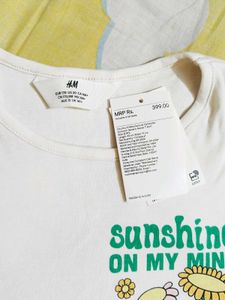 H&amp;M White Crop Top