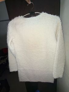 Cream Textured Knit Sweater