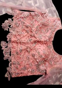 Elegant lehenga skirt and crop top  Embroidered Pe