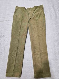 Custom Olive Green Corduroy Pants –Size 34, Unworn