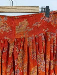Orange Printed Patiala Pant (Women)