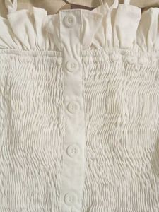 Floral Embroidered Smocked Blouse