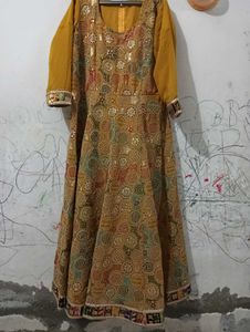 Mustard Yellow Embroidered Sequin Top