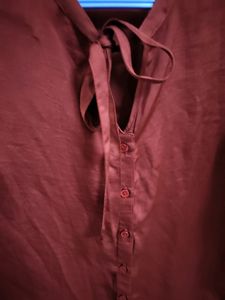 Red Satin Top