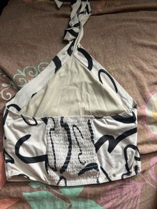 Printed Halter Crop Top