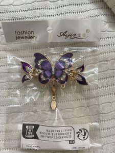 Purple Butterfly Hair Clip