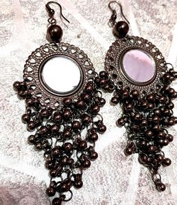 Boho Mirror Dangle Earrings